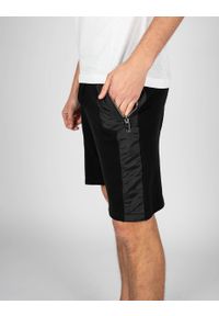 Les Hommes Szorty | LKJ501 756A | Short Sweatpants In Mercerized Cotton | Mężczyzna | Czarny. Okazja: na co dzień. Kolor: czarny. Materiał: bawełna. Styl: casual #3