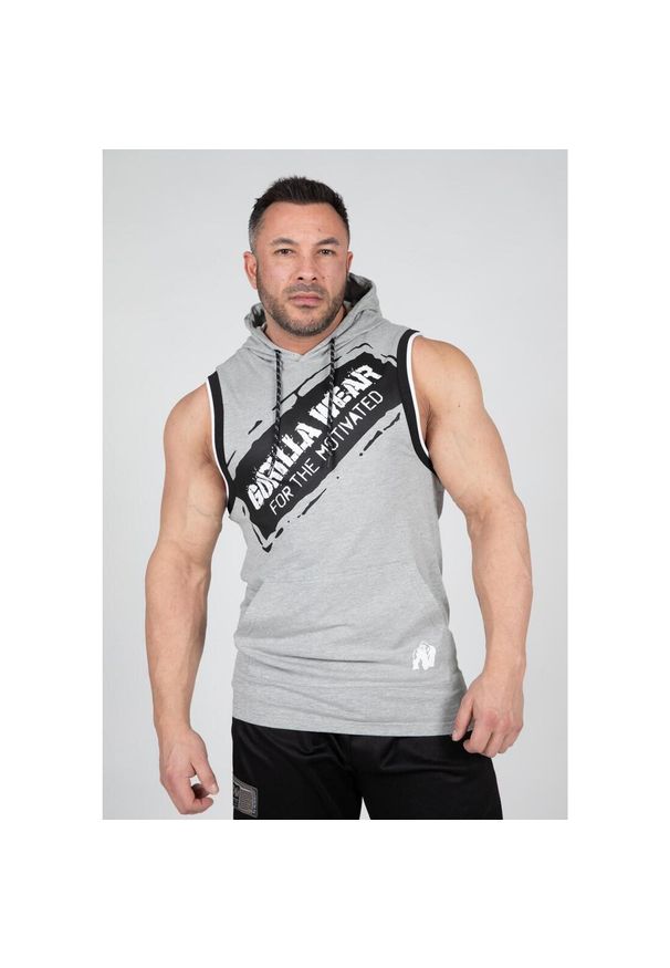 GORILLA WEAR - Loretto Z kapturem Top bez rękawów - Szary Melange. Typ kołnierza: kaptur. Kolor: szary. Długość rękawa: bez rękawów. Styl: sportowy