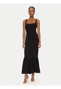 Guess Sukienka koktajlowa W5GK20 WH4S2 Czarny Slim Fit. Kolor: czarny. Materiał: wiskoza. Styl: wizytowy