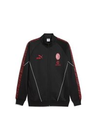Puma - Męska kurtka AC Milan KING Anthem PUMA Black For All Time Red. Kolor: czerwony, wielokolorowy, czarny