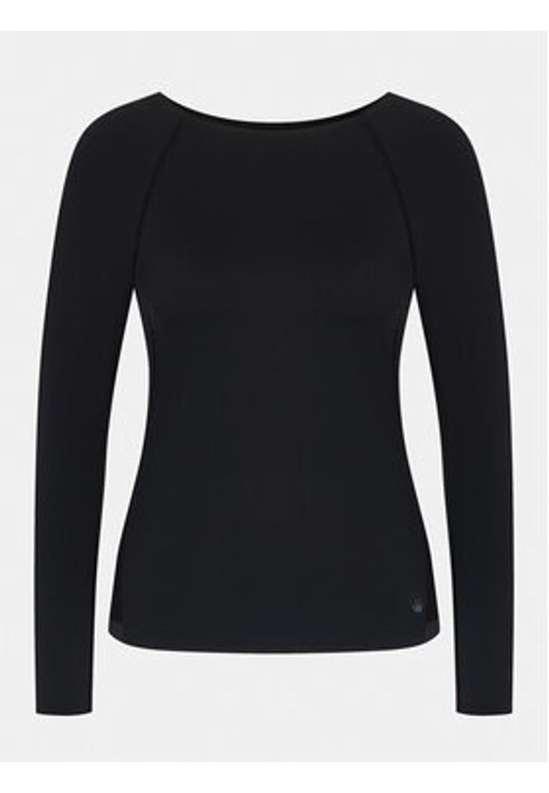 Triumph Bluzka Flex Smart Top LSL EX 01 10216446 Czarny Slim Fit. Kolor: czarny. Materiał: syntetyk