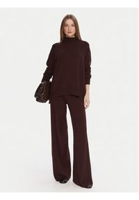 Kontatto Sweter 3M0822C Brązowy Relaxed Fit. Kolor: brązowy. Materiał: syntetyk #3