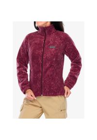columbia - Bluza polarowa damska Columbia Benton Springs Printed Full Zip. Kolor: czerwony. Materiał: polar. Styl: sportowy. Sport: turystyka piesza #1