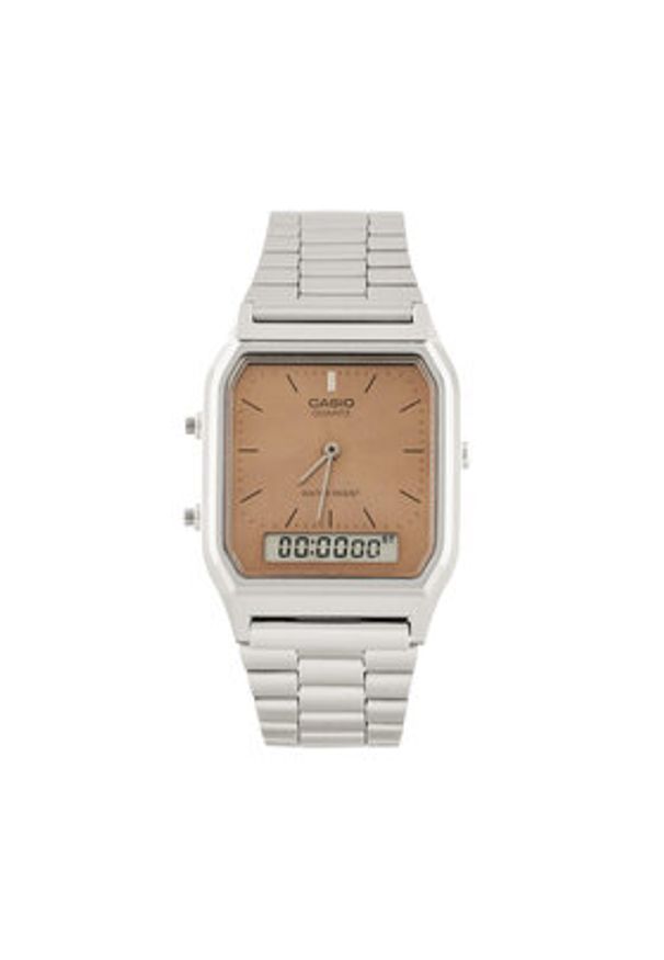 Casio Zegarek Vintage AQ-230A-4AMQYES Srebrny. Kolor: srebrny. Styl: vintage