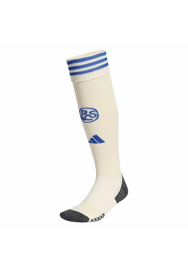 Adidas - Skarpetki RC Strasbourg 2025/26. Kolor: beżowy. Sport: piłka nożna