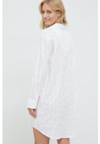 Lauren Ralph Lauren koszula nocna bawełniana kolor biały bawełniana. Kolor: biały. Materiał: bawełna. Długość: długie