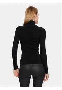 Morgan Golf 132-MENTOS.M Czarny Slim Fit. Typ kołnierza: golf. Kolor: czarny. Materiał: wiskoza #5