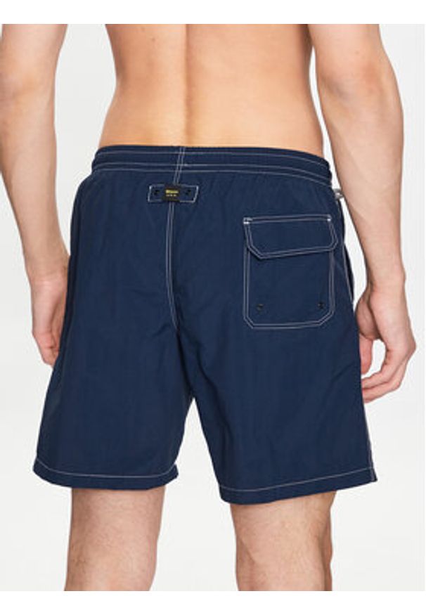 Blauer Szorty kąpielowe 23SBLUN02467 006568 Granatowy Regular Fit. Kolor: niebieski. Materiał: syntetyk