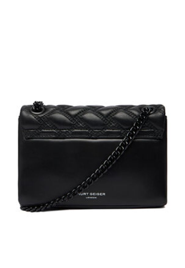 Kurt Geiger Torebka Mini Kensington 7376600109 Czarny. Kolor: czarny. Materiał: skórzane