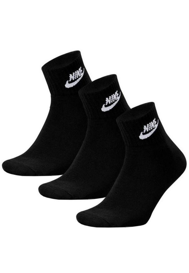 Nike - Skarpety Za Kostkę Unisex Adult Everyday Essential (zestaw 3 Sztuk). Kolor: czarny. Sport: turystyka piesza