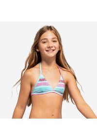 OLAIAN - Góra kostiumu kąpielowego surfingowego dla dzieci Olaian 100 Tea Lagoon. Kolor: niebieski. Materiał: materiał, poliester, elastan