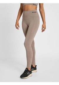 Damskie wysokie legginsy Hummel TIF. Kolor: zielony, wielokolorowy, szary. Materiał: tkanina