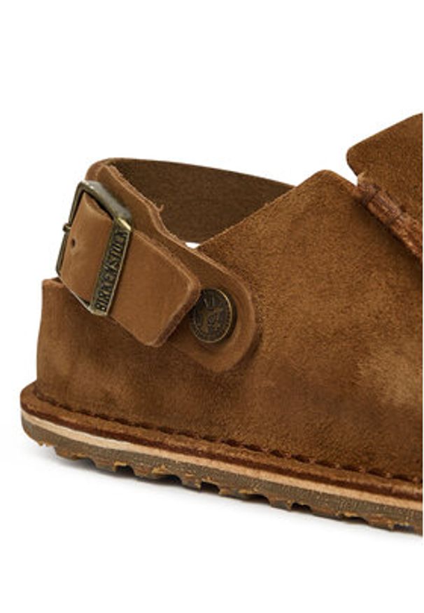 Birkenstock Sandały Lutry Premium 1030235 Brązowy. Kolor: brązowy. Materiał: zamsz, skóra