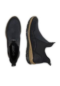 Rieker Półbuty N3275-00 Czarny. Kolor: czarny. Materiał: materiał