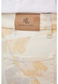 Lauren Ralph Lauren jeansy damskie high waist. Stan: podwyższony. Kolor: żółty #4