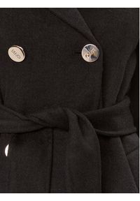 Liu Jo Płaszcz wełniany CF3002 T3540 Czarny Regular Fit. Kolor: czarny. Materiał: wełna, syntetyk