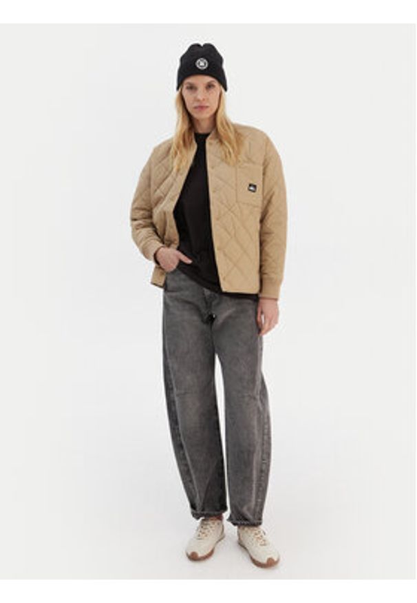Quiksilver Kurtka przejściowa Shining Quilted EQWJK03084 Beżowy Regular Fit. Kolor: beżowy. Materiał: syntetyk