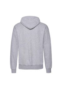 FRUIT OF THE LOOM - Męska Klasyczna Zwykła Bluza Z Kapturem. Typ kołnierza: kaptur. Kolor: szary