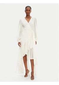 Guess Sukienka wieczorowa 5GGK53 7317A Écru Regular Fit. Materiał: bawełna. Styl: wizytowy