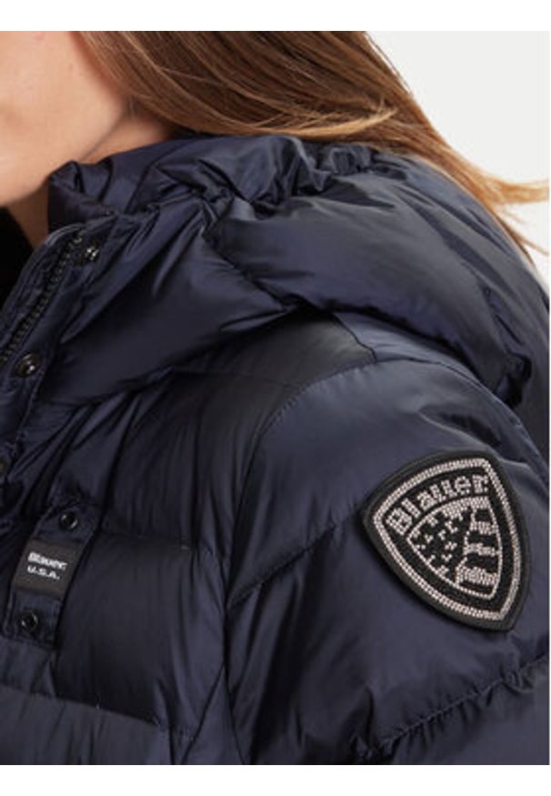 Blauer Kurtka puchowa 25WBLDK03101 Granatowy Regular Fit. Kolor: niebieski. Materiał: syntetyk