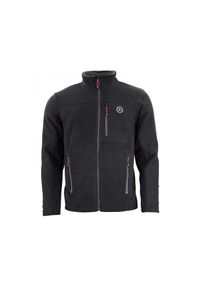 PEAK MOUNTAIN - Polar z pełnym zamkiem błyskawicznym Peak Mountain. Typ kołnierza: kołnierzyk stójkowy. Kolor: czarny. Materiał: polar. Sport: turystyka piesza #1