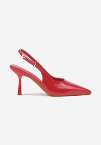 Renee - Czerwone Sandały Lakierowane na Szpilce Vices Typu Slingback Tilazea. Zapięcie: sprzączka. Kolor: czerwony. Materiał: lakier. Obcas: na szpilce. Styl: wizytowy, elegancki #5