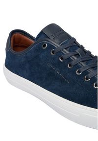 TOMMY HILFIGER - Tommy Hilfiger Sneakersy Premium Dress Leather Mix FM0FM05842 Granatowy. Kolor: niebieski. Materiał: skóra, zamsz #2
