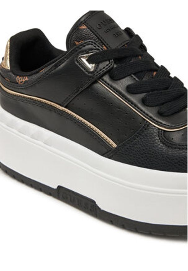 Guess Sneakersy FLPRID ELE12 Czarny. Kolor: czarny. Materiał: skóra