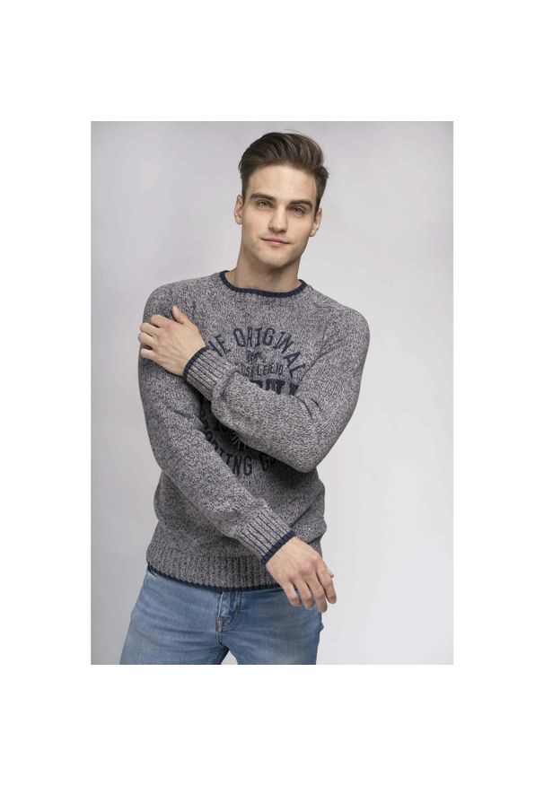 Bluza Lonsdale Borden. Kolor: szary. Materiał: bawełna, poliester. Wzór: nadruk