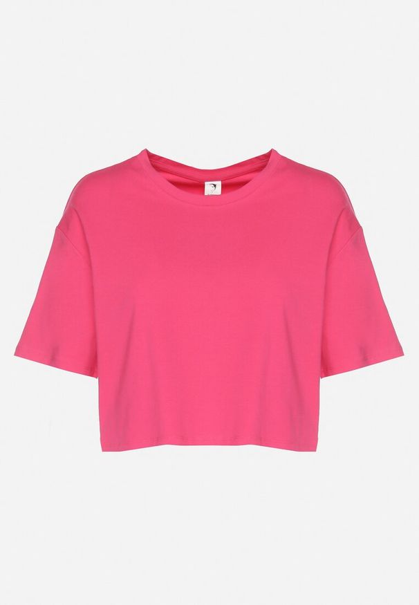 Born2be - Różowy Krótki T-shirt Oversize Lilu. Okazja: na co dzień. Kolor: różowy. Materiał: bawełna, tkanina. Długość: krótkie. Sezon: lato, wiosna. Styl: elegancki, casual