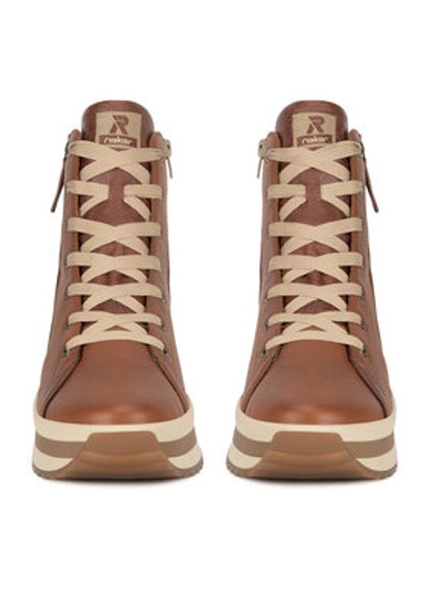 Rieker Revolution Lifestyle Trzewiki W0962-24 Brązowy. Kolor: brązowy. Materiał: skóra