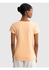 Big-Star - Koszulka damska z nadrukiem pomaraŅczowa Oneidasa 700. Kolor: pomarańczowy. Materiał: jeans, bawełna, dzianina. Wzór: nadruk. Sezon: lato. Styl: klasyczny, elegancki #2