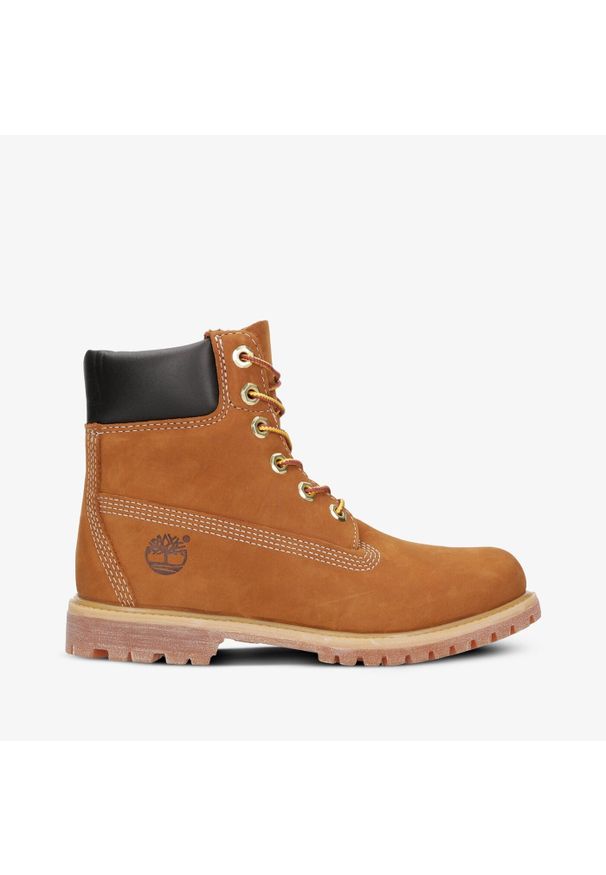 Timberland - Trapery damskie TIMBERLAND Premium 6 Inch Boot W. Kolor: brązowy. Materiał: guma. Szerokość cholewki: normalna