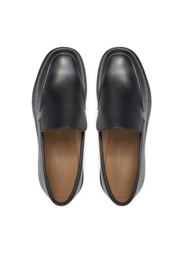 Calvin Klein Mokasyny Sq Rubber Onepiece Moccasin HM0HM01883 Czarny. Kolor: czarny. Materiał: skóra