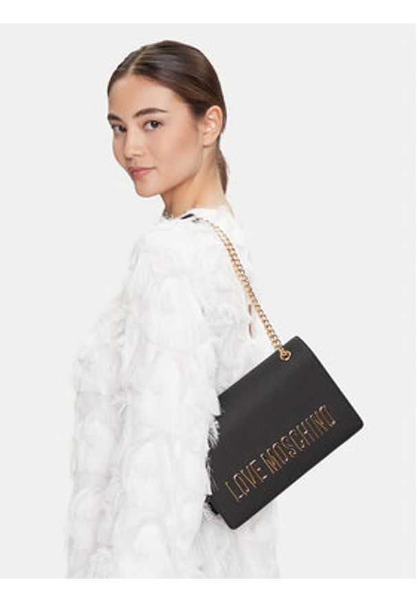 Love Moschino - LOVE MOSCHINO Torebka JC4192PP1NKD0000 Czarny. Kolor: czarny. Materiał: skórzane