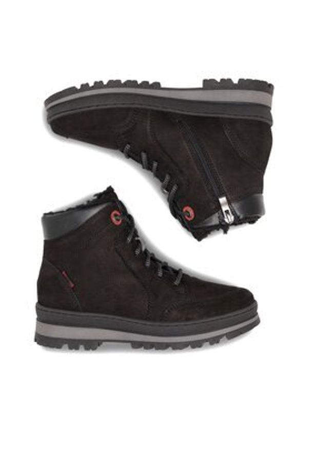 Go Soft Trzewiki RST-BONA-02 Czarny. Kolor: czarny. Materiał: nubuk, skóra