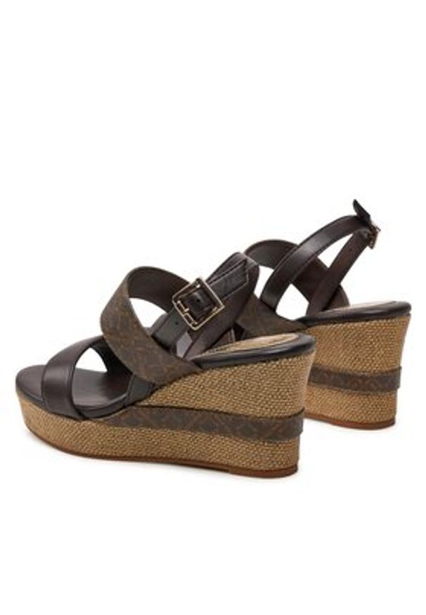 U.S. Polo Assn. Sandały Alyssa019 Print Brązowy. Kolor: brązowy. Materiał: skóra. Wzór: nadruk