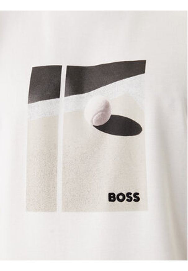 BOSS T-Shirt 50554365 Biały Regular Fit. Kolor: biały. Materiał: bawełna