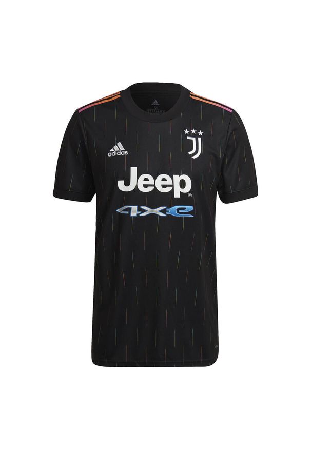 Adidas - Outdoor jersey Juventus 2021/22. Kolor: czarny. Materiał: jersey. Sport: outdoor