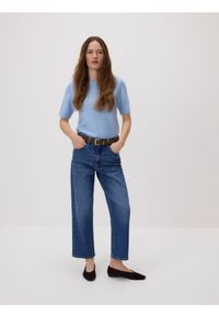 Reserved - Wełniany sweter - jasnoniebieski. Kolor: niebieski. Materiał: wełna