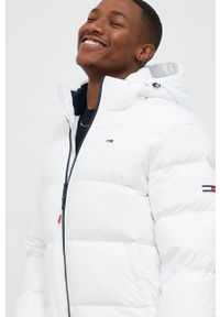 Tommy Jeans kurtka puchowa męska kolor biały zimowa. Okazja: na co dzień. Kolor: biały. Materiał: puch. Sezon: zima. Styl: casual #3