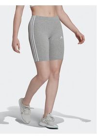 Adidas - adidas Szorty sportowe Essentials 3-Stripes Bike Shorts HF5956 Szary. Kolor: szary. Materiał: bawełna #4