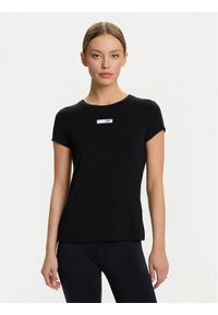 EA7 Emporio Armani T-Shirt 7W000673 AF12945 UC001 Czarny Slim Fit. Kolor: czarny. Materiał: wiskoza