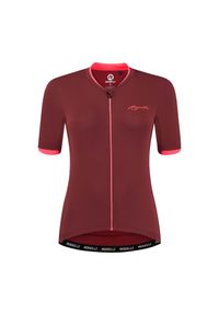 ROGELLI - Koszulka rowerowa damska Rogelli ESSENTIAL z krótkim rękawem. Kolor: pomarańczowy, czerwony, wielokolorowy. Długość rękawa: krótki rękaw. Długość: krótkie. Sport: kolarstwo #1