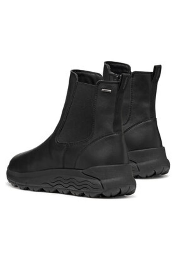 Geox Botki D Spherica 4X4 B Abx D5626A 00085 C9999 Czarny. Kolor: czarny. Materiał: skóra