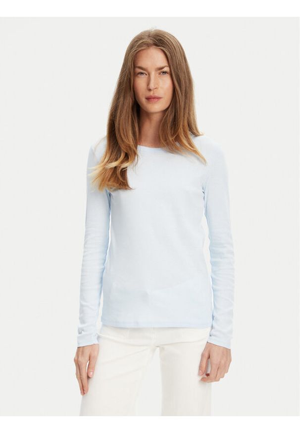 United Colors of Benetton - United Colors Of Benetton Bluzka 3GA2E16F9 Błękitny Regular Fit. Kolor: niebieski. Materiał: bawełna