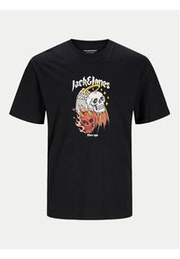 Jack & Jones - Jack&Jones T-Shirt Seven Skull 12262491 Czarny Regular Fit. Kolor: czarny. Materiał: bawełna