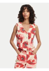 French Connection Kamizelka Poppy 7G9A9 Czerwony Slim Fit. Kolor: czerwony. Materiał: bawełna #1