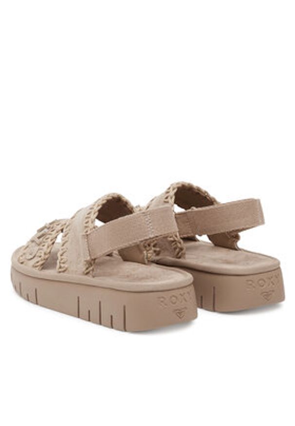Roxy Sandały HY62277-1 Beżowy. Kolor: beżowy. Materiał: materiał