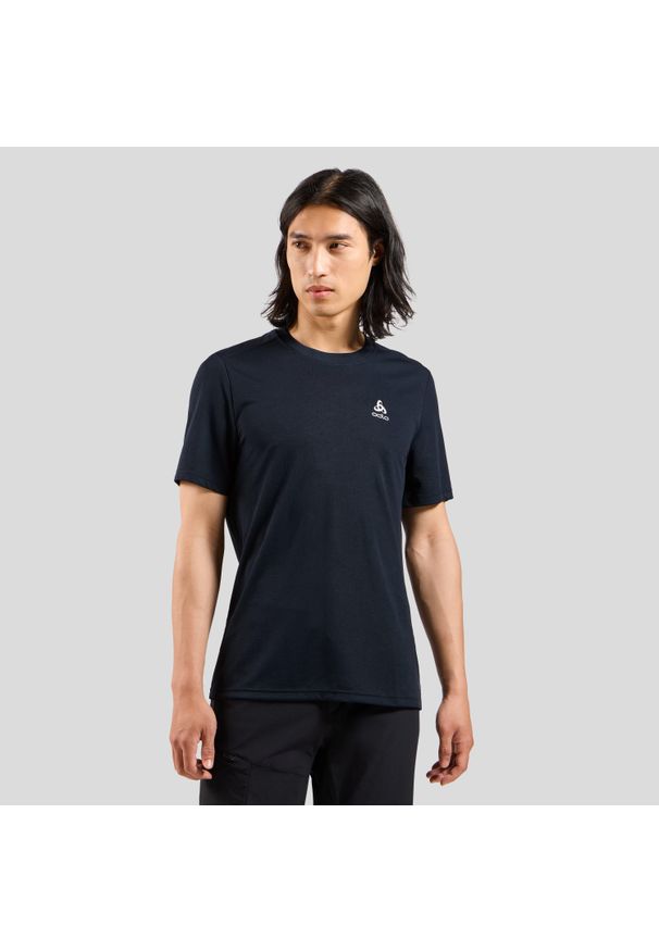 Koszulka tech. męska Odlo T-shirt crew neck s/s F-DRY. Kolor: niebieski. Sport: turystyka piesza